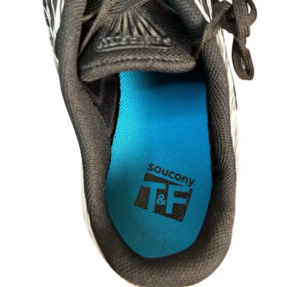 Saucony Spitfire 5 Track Spikes Men\'s 8 Sprint Racing Shoes NIB Black White Run main image 11